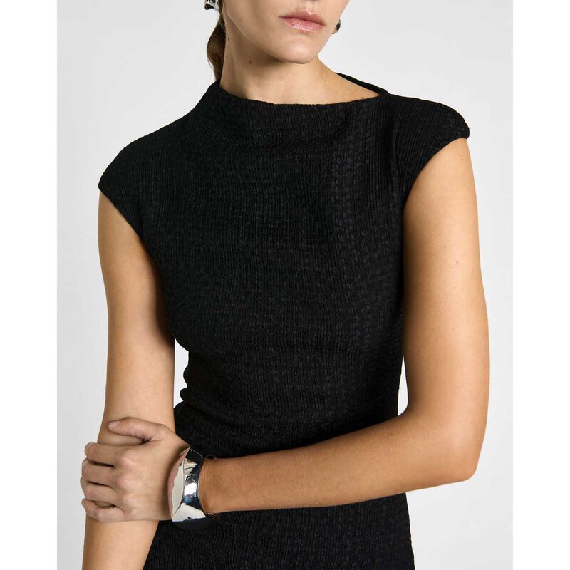 Cue Soft Shirred Jacquard Midi Dress image number 2